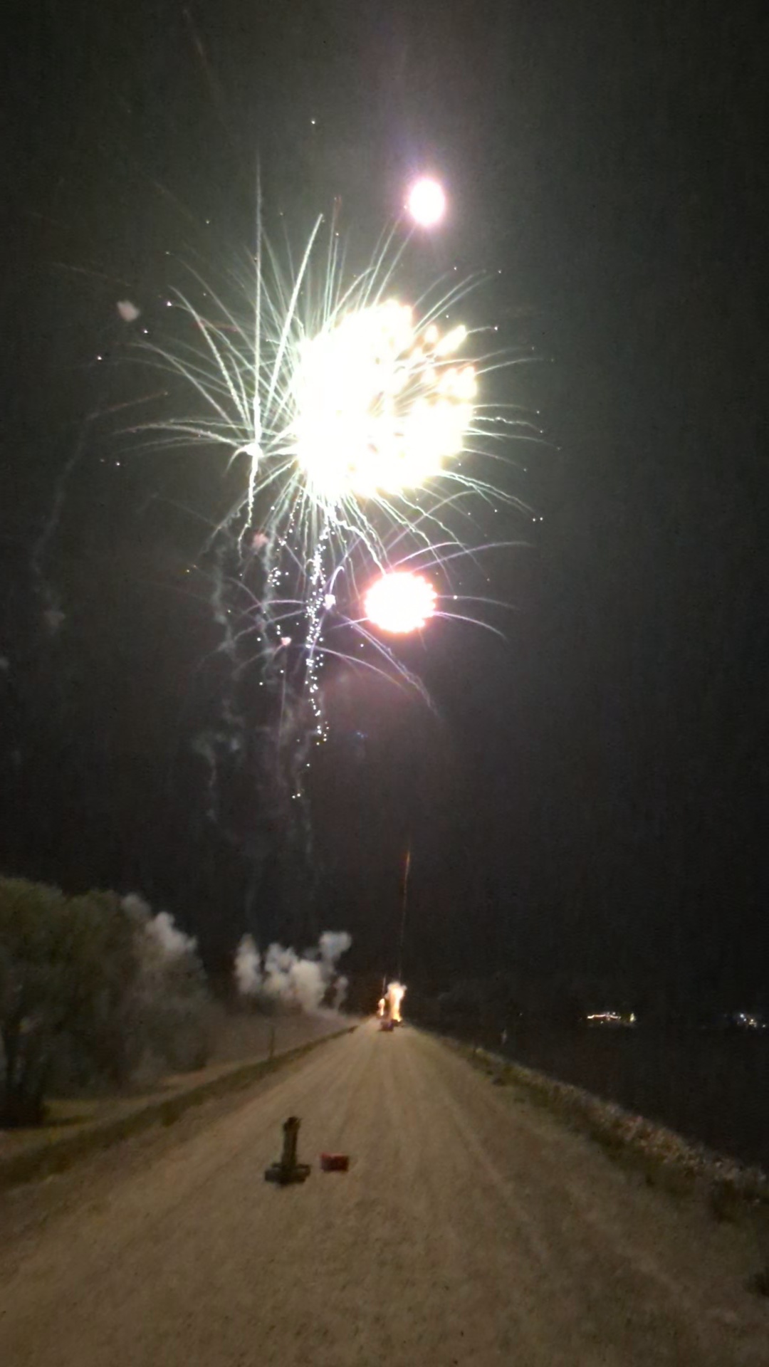 Lake Jivaro Waterfront Fireworks Reflection