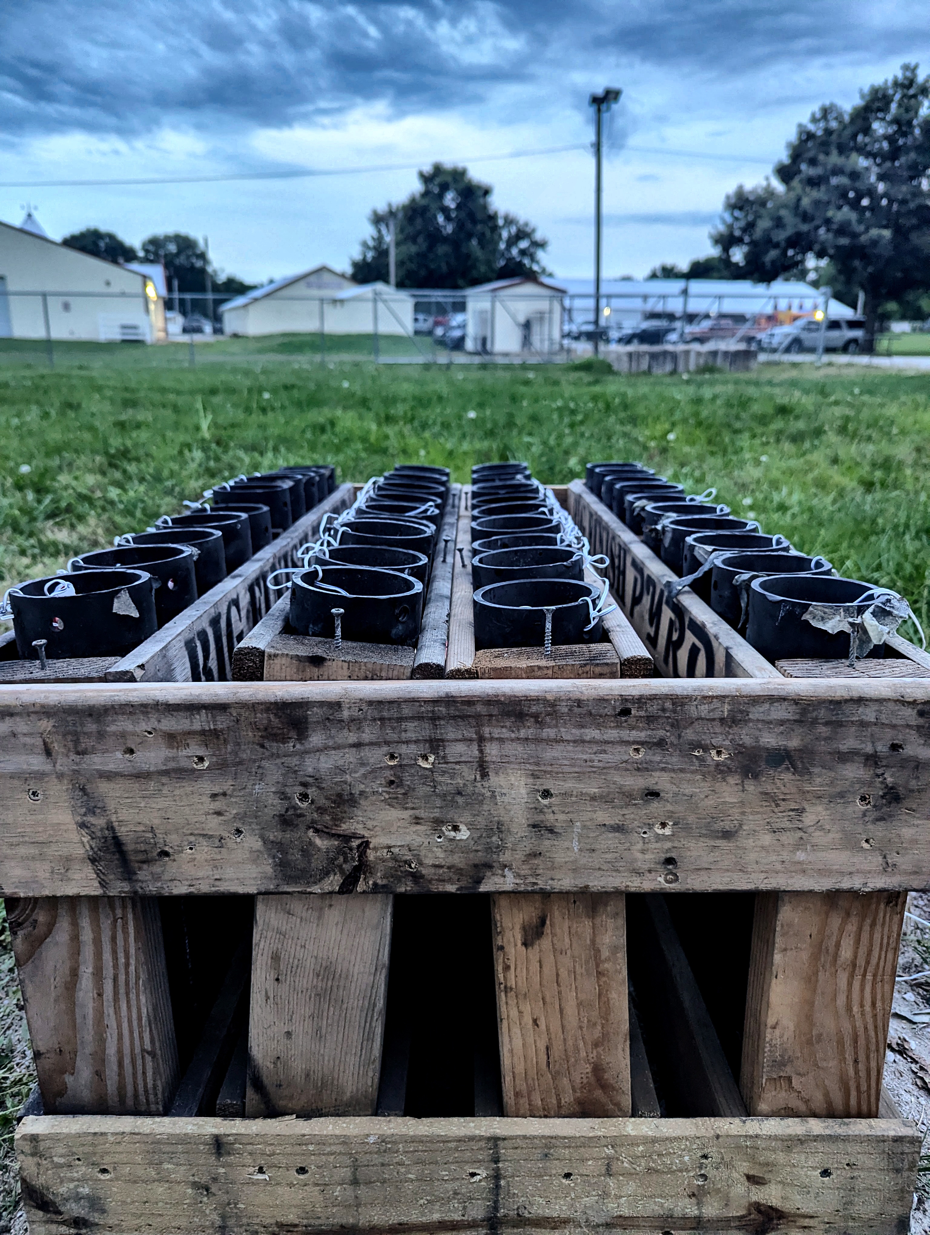 Commercial Mortar Racks Loaded
